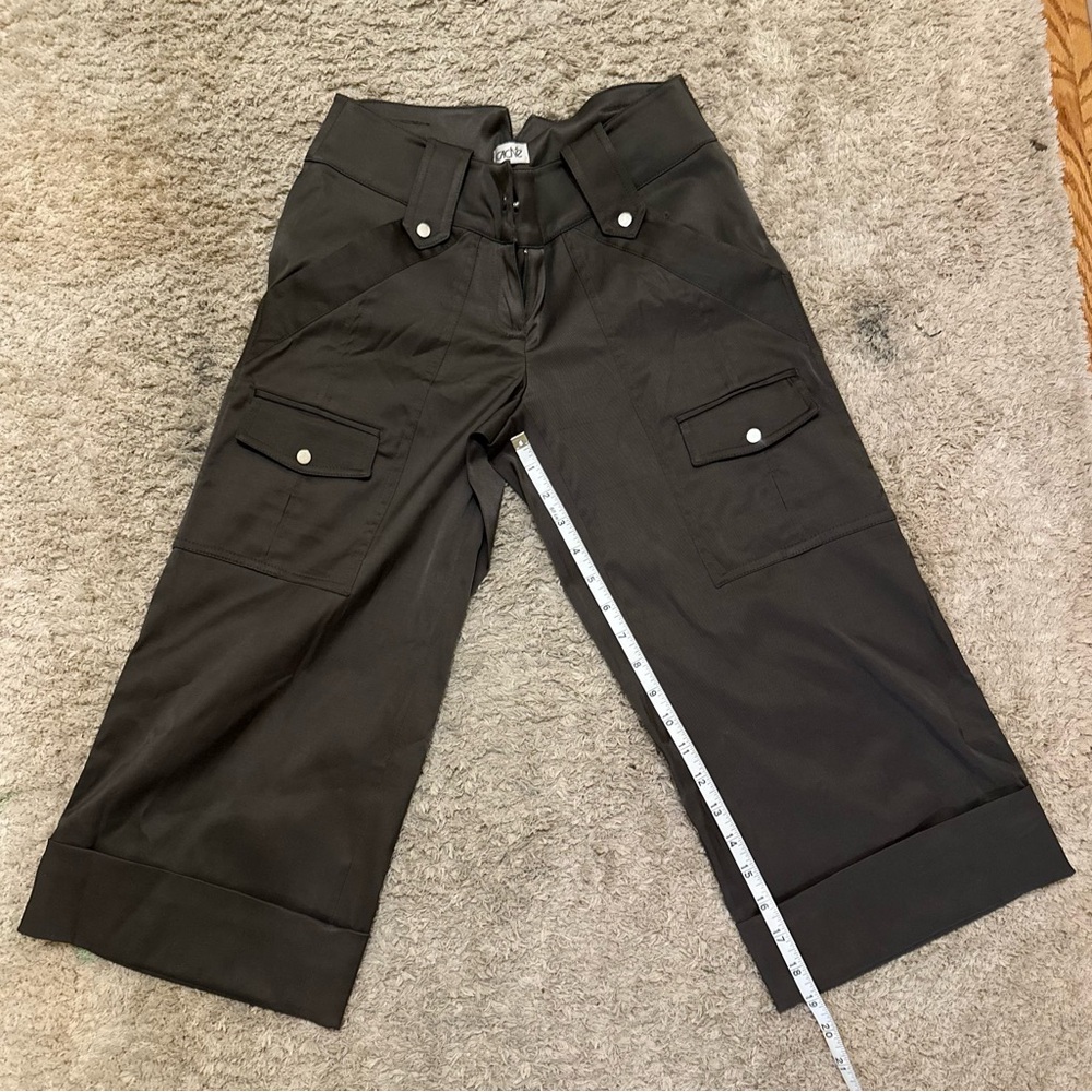Women's Black Wide-Leg Cargo Pants